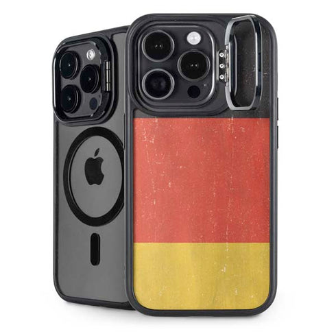 German Flag Distressed iPhone 15 Pro Max Kickstand Case