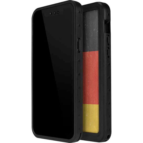German Flag Distressed iPhone 15 Pro Waterproof Case