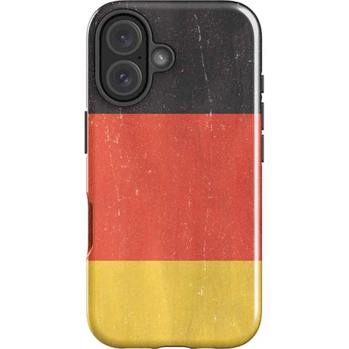 German Flag Distressed iPhone 16 Impact Case