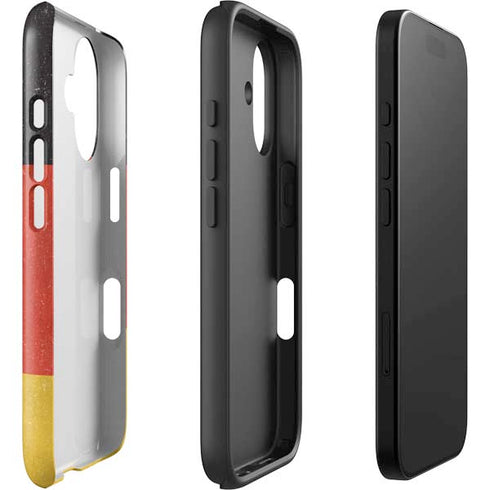 German Flag Distressed iPhone 16 Plus Impact Case