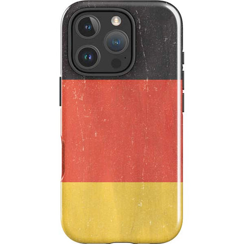 German Flag Distressed iPhone 16 Pro Impact Case