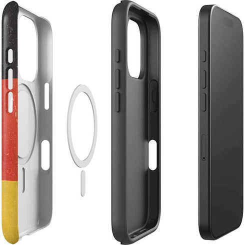 German Flag Distressed iPhone 16 Pro Magsafe Impact Case