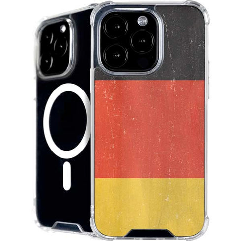 German Flag Distressed iPhone 16 Pro Max MagSafe Case