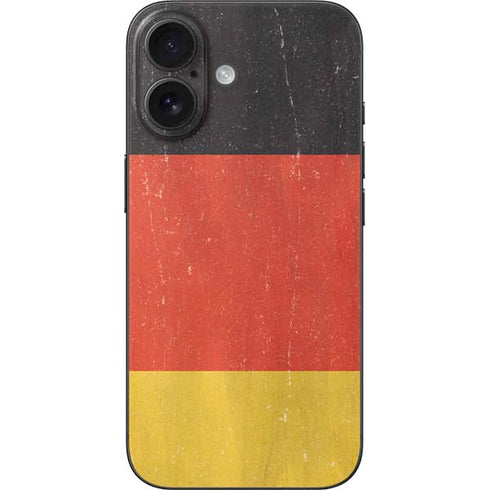 German Flag Distressed iPhone 16 Skin