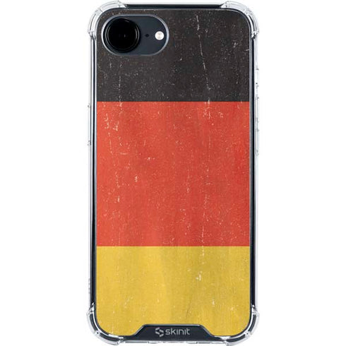 German Flag Distressed iPhone 16e Clear Case