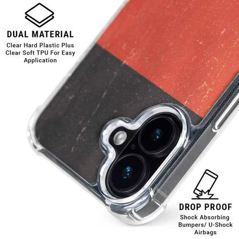 German Flag Distressed iPhone 17 Clear Case