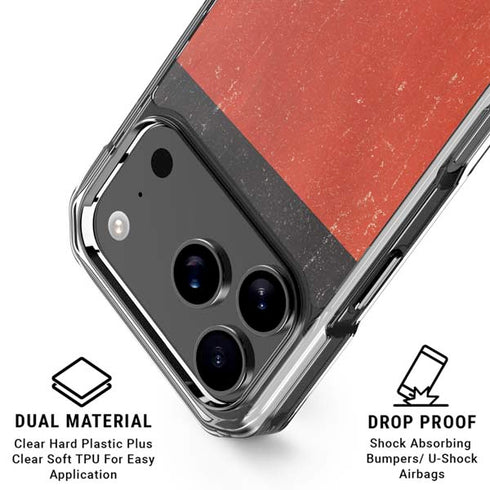 German Flag Distressed iPhone 18 Pro Clear Case