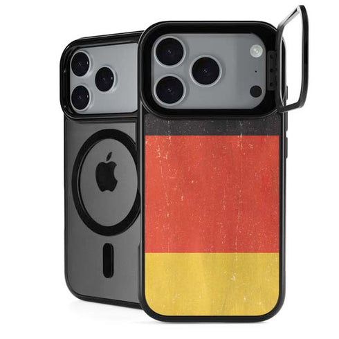 German Flag Distressed iPhone 18 Pro Kickstand Case