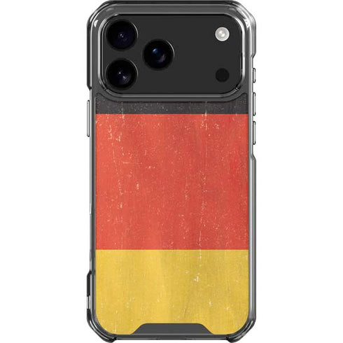 German Flag Distressed iPhone 18 Pro Max Clear Case