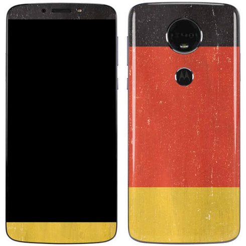 German Flag Distressed Moto E5 Plus Skin