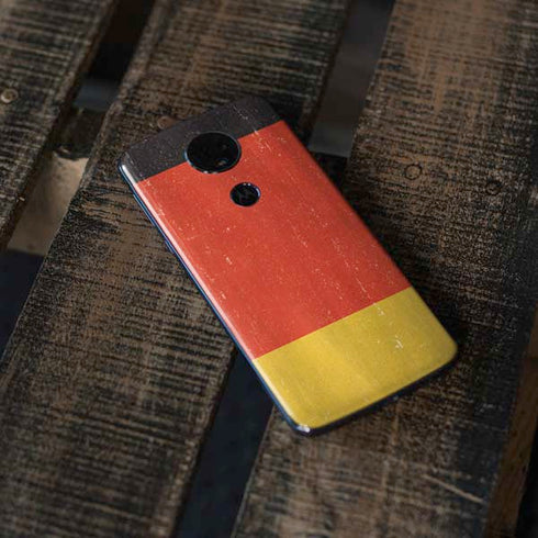 German Flag Distressed Moto E5 Plus Skin
