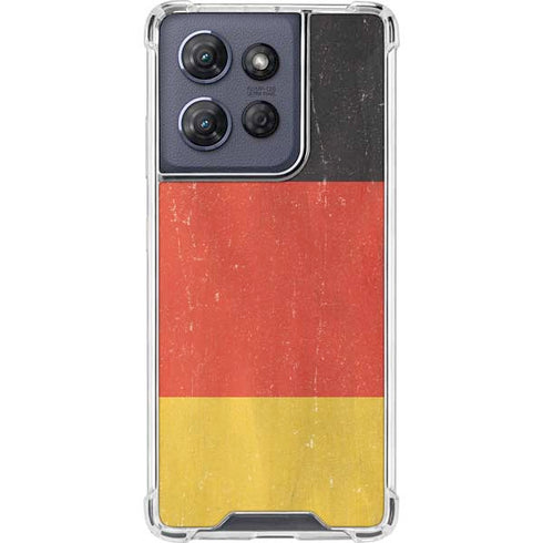 German Flag Distressed Moto G 5G (2025) Clear Case