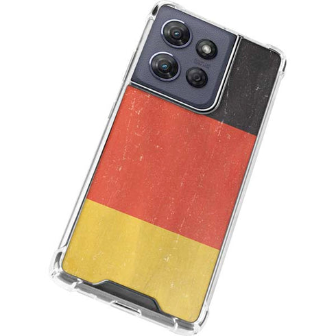 German Flag Distressed Moto G 5G (2025) Clear Case