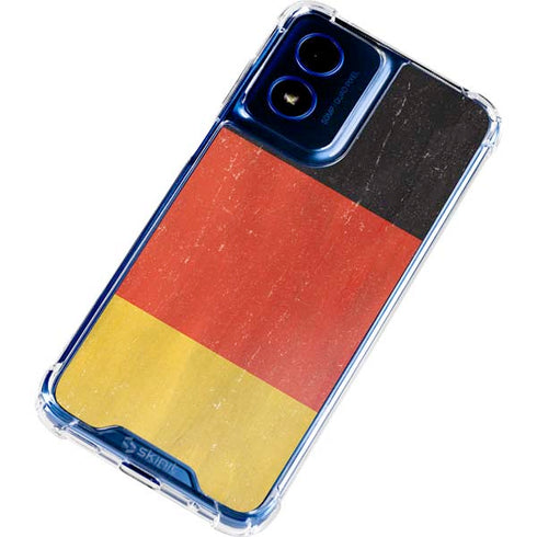 German Flag Distressed Moto G 5G (2024) Clear Case