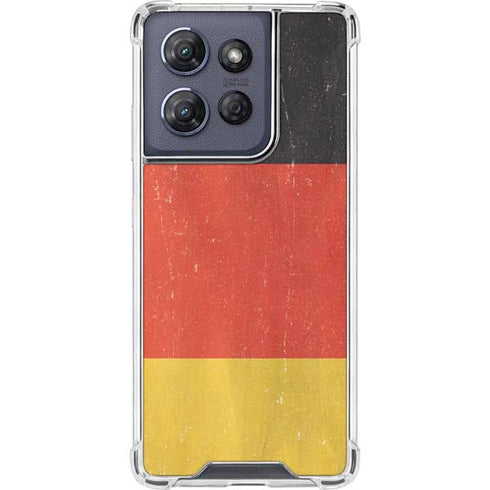 German Flag Distressed Moto G Play 5G (2025) Clear Case