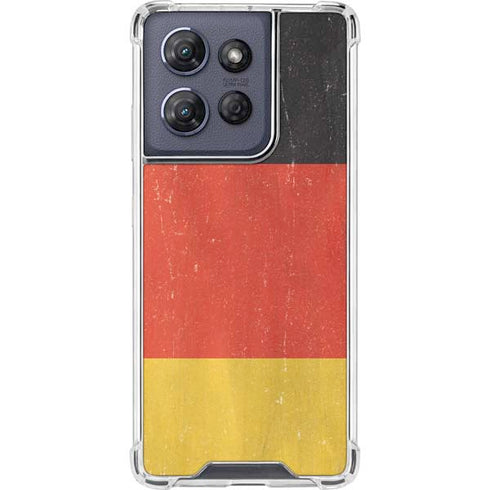 German Flag Distressed Moto G Power 5G (2025) Clear Case