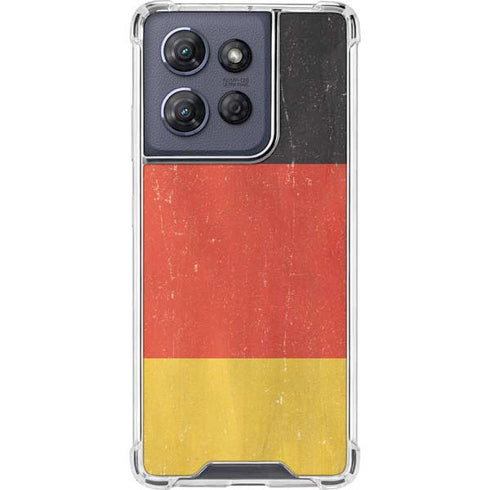 German Flag Distressed Moto G Stylus 5G (2025) Clear Case