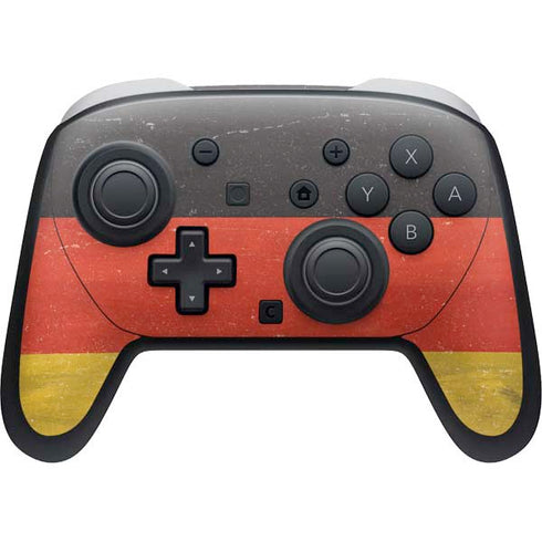 German Flag Distressed Nintendo Switch 2 (2025) Pro Controller Skin