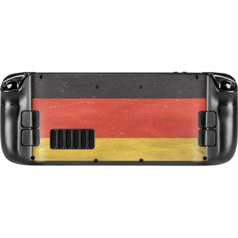 German Flag Distressed Steam Deck Handheld Gaming Computer OLED Skin