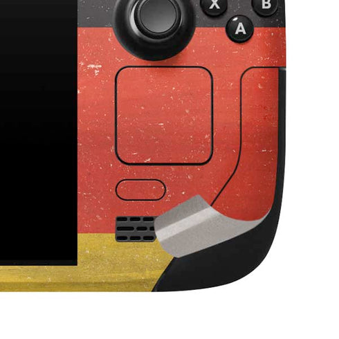 German Flag Distressed Steam Deck Handheld Gaming Computer Skin