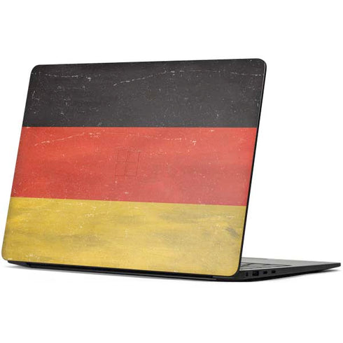 German Flag Distressed Surface Laptop 7 15in Skin