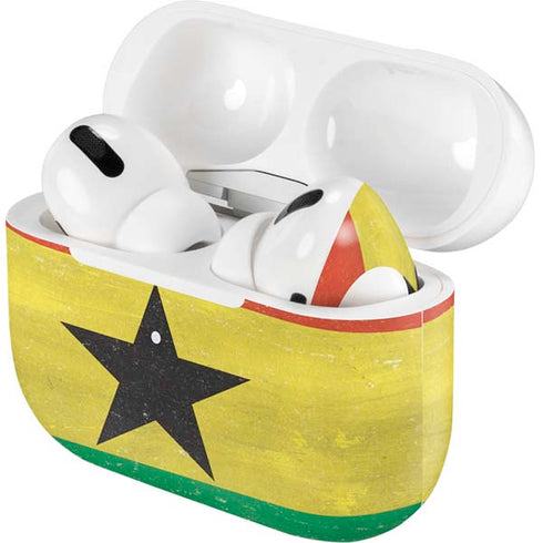 Ghana Flag Distressed AirPods Skins