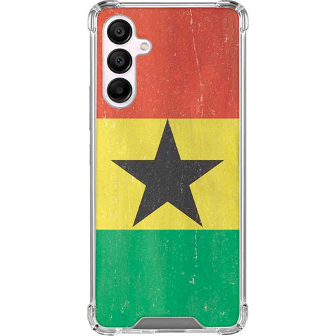 Ghana Flag Distressed Galaxy A16 5G Clear Case