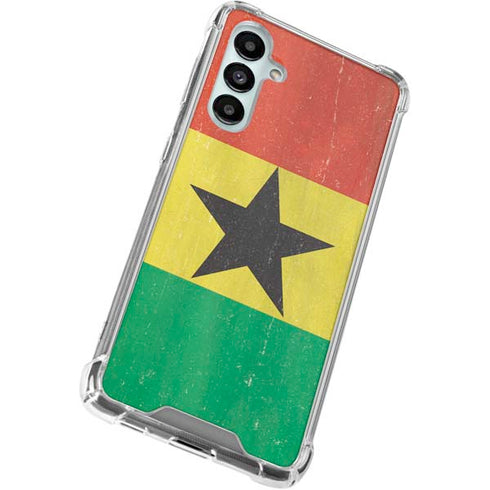 Ghana Flag Distressed Galaxy A16 5G Clear Case