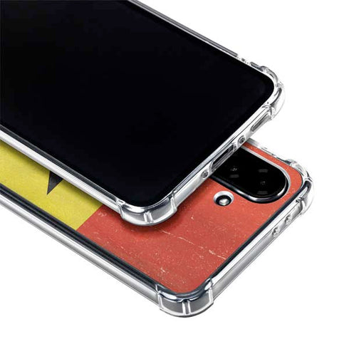 Ghana Flag Distressed Galaxy A36 5G Clear Case