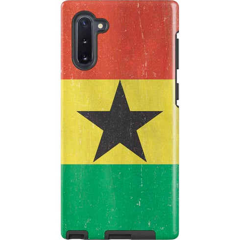 Ghana Flag Distressed Galaxy Cases