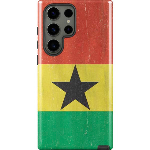 Ghana Flag Distressed Galaxy S23 Ultra Pro Case