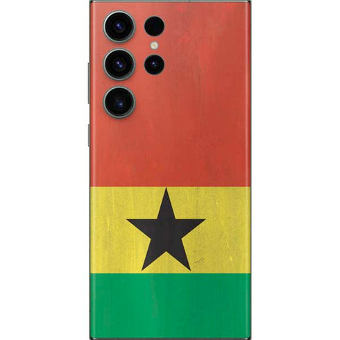 Ghana Flag Distressed Galaxy Skins