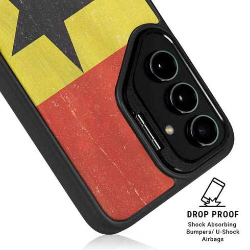 Ghana Flag Distressed Galaxy S25 Kickstand Case