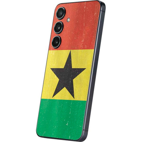 Ghana Flag Distressed Galaxy S25 Plus Skin
