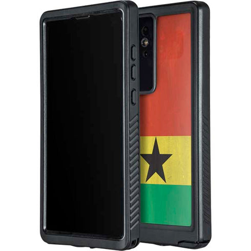 Ghana Flag Distressed Galaxy S24 Ultra Waterproof Case
