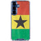 Ghana Flag Distressed Galaxy S25 Clear Case