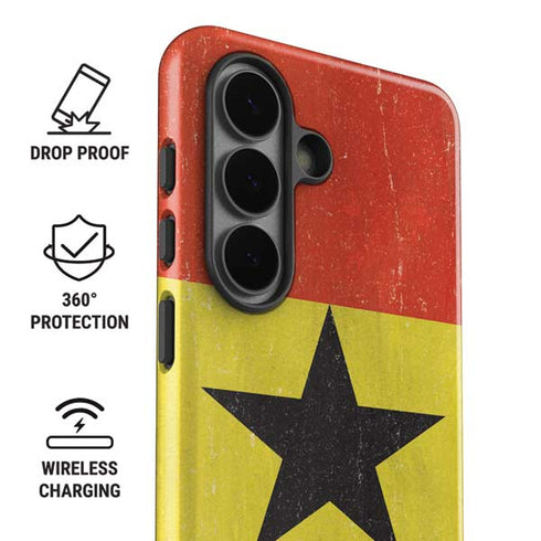 Ghana Flag Distressed Galaxy S26 Impact Case