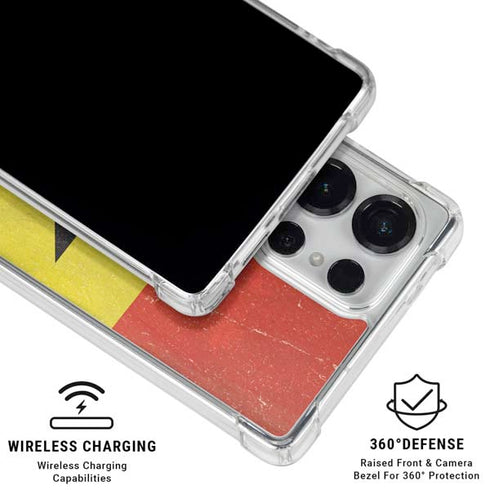 Ghana Flag Distressed Galaxy S26 Ultra Clear Case