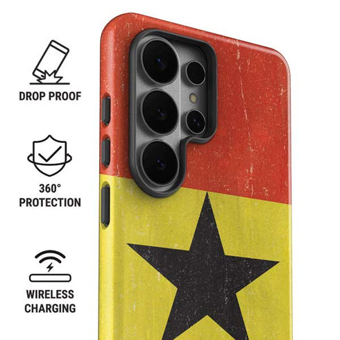 Ghana Flag Distressed Galaxy S26 Ultra Impact Case