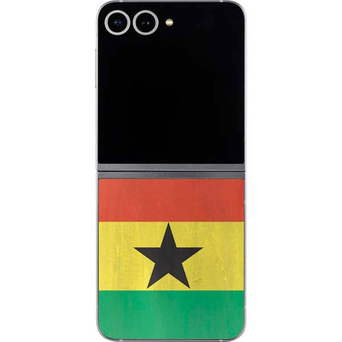 Ghana Flag Distressed Galaxy Z Flip6 Skin