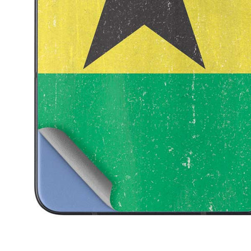 Ghana Flag Distressed Galaxy Z Fold5 5G Skin