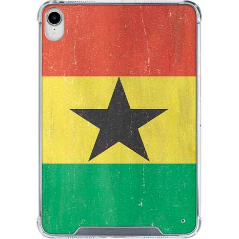 Ghana Flag Distressed iPad 11th Gen (2025) Clear Case