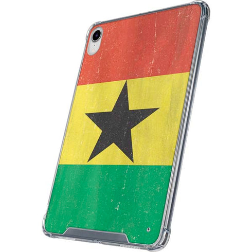 Ghana Flag Distressed iPad 11th Gen (2025) Clear Case