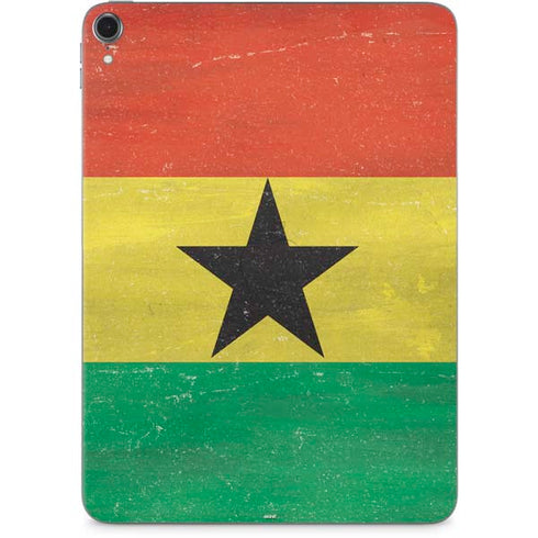 Ghana Flag Distressed Apple iPad Pro Skin