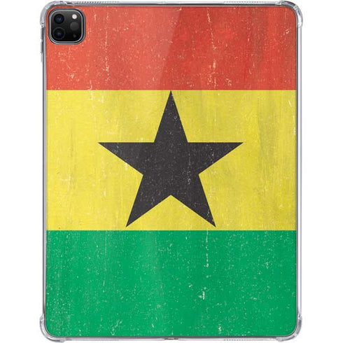 Ghana Flag Distressed iPad Pro 11in (2024) Clear Case