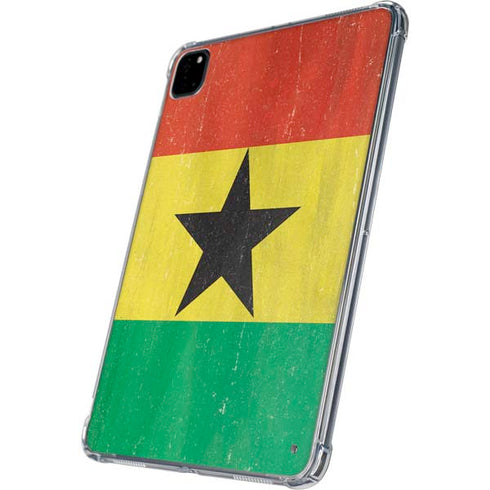 Ghana Flag Distressed iPad Pro 11in (2024) Clear Case