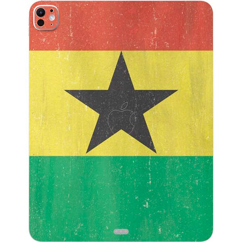 Ghana Flag Distressed iPad Pro 13in M4 (2024) Skin
