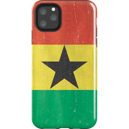 Ghana Flag Distressed iPhone Cases