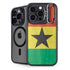 Ghana Flag Distressed iPhone 14 Pro Max Kickstand Case