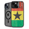 Ghana Flag Distressed iPhone 15 Plus Kickstand Case